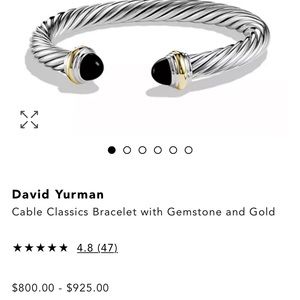 Cable Classics Bracelet with Gemstone and Gold 7mm size small